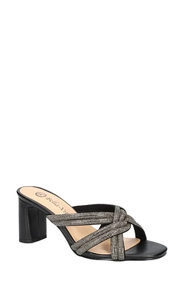 Bella Vita Carmen Crystal Sandal Black Suede at Nordstrom,