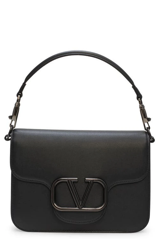 Valentino Garavani VLOGO Leather Shoulder Bag in Nero at Nordstrom