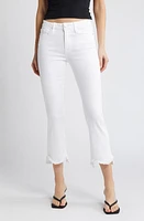 FRAME Le Crop Mini Bootcut Fray Step Hem Jeans in Blanc at Nordstrom, Size 27