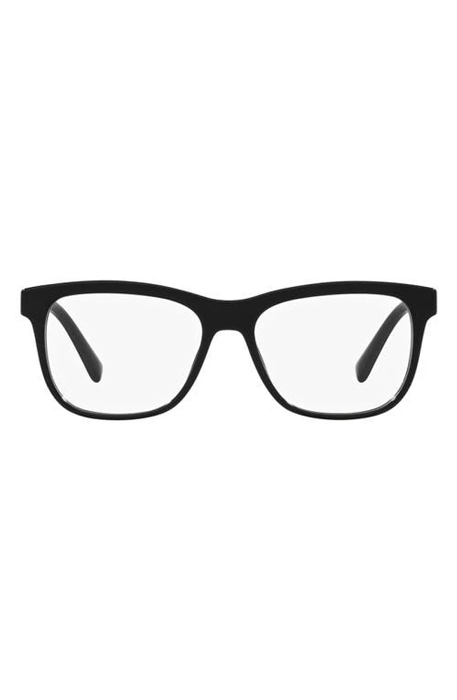 Dolce & Gabbana 51mm Rectangular Optical Glasses in Black at Nordstrom