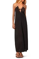 ViX Swimwear Zima Beaded Neck Cotton Cover-Up Dress Black at Nordstrom,