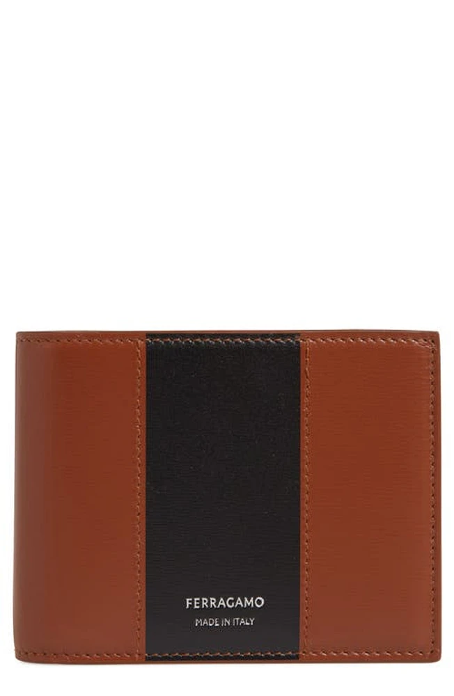 FERRAGAMO Two-Tone Leather Bifold Wallet in New Cognac at Nordstrom