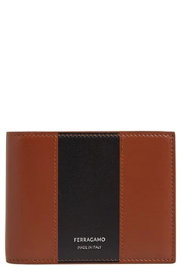 FERRAGAMO Two-Tone Leather Bifold Wallet in New Cognac at Nordstrom