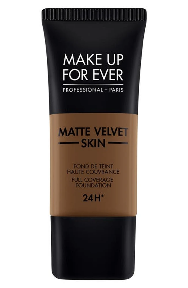 Make Up For Ever Matte Velvet Skin Full Coverage Foundation in R540-Dark Brown at Nordstrom