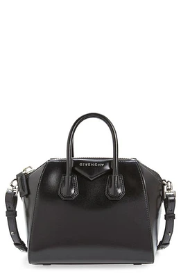 Givenchy Mini Antigona Box Leather Satchel in Black at Nordstrom