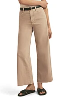 Favorite Daughter The Mischa Raw Hem Superhigh Waist Wide Leg Jeans Warm Sand at Nordstrom,