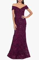 Xscape Evenings Off the Shoulder Embroidered Gown at Nordstrom,