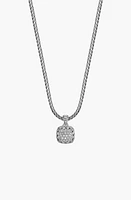 John Hardy Classic Chain Pavé Diamond Pendant Necklace in Silver at Nordstrom, Size 18