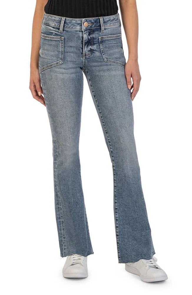 KUT from the Kloth Stella Fab Ab Mid Rise Flare Jeans in Confine at Nordstrom, Size 16