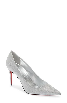 Christian Louboutin Kate Pointed Toe Pump Silver at Nordstrom,