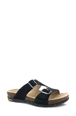 Dansko Dayna Strappy Slide Sandal Black Suede at Nordstrom,