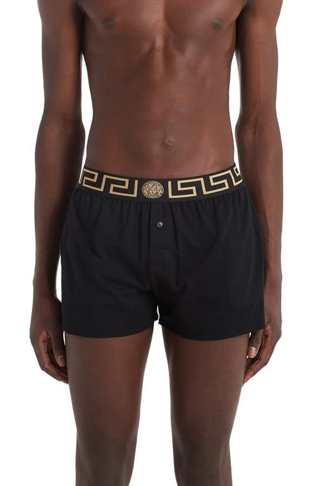 Versace Greca Border Boxers Black at Nordstrom,