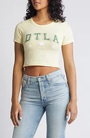 PacSun Crop Graphic T-Shirt Yellow at Nordstrom,