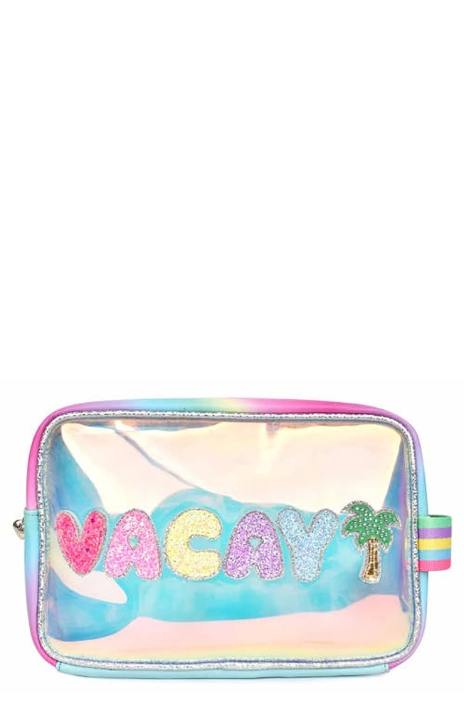 OMG Accessories Kids' Vacay Iridescent Pouch in Light Blue at Nordstrom