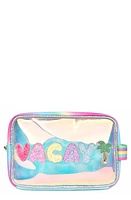 OMG Accessories Kids' Vacay Iridescent Pouch in Light Blue at Nordstrom