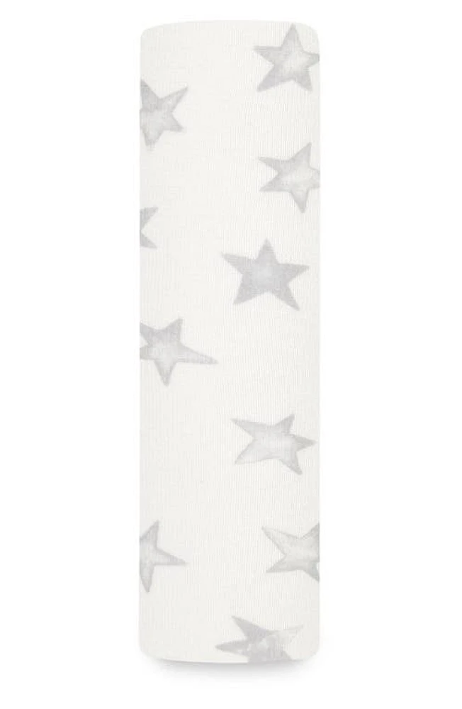 aden + anais Snuggle Knit Swaddle Blanket in Grey Star at Nordstrom