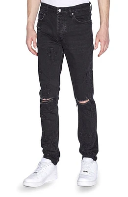 Ksubi Chitch Kraftwork Ripped Slim Fit Jeans Black at Nordstrom,