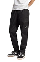 adidas Originals Essentials Cotton Ripstop Cargo Pants Black at Nordstrom,