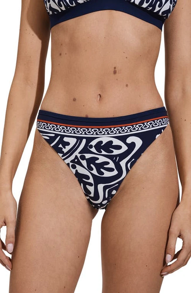 Reiss Mia Bikini Bottoms Navy/Red at Nordstrom,