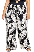 City Chic Palma Smocked Waist Wide Leg Pants at Nordstrom