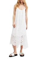 AllSaints Areena Embroidered Sundress Optic White at Nordstrom, Us