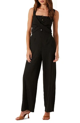 ASTR the Label Cross Front Jumpsuit Black at Nordstrom,