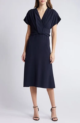 BOSS Debasa Twist Front Dress Sky Captain at Nordstrom,