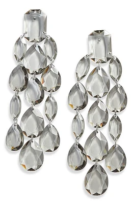 Open Edit Chandelier Drop Earrings in Grey- Rhodium at Nordstrom