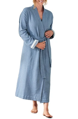 Coyuchi Gender Inclusive Mediterranean Organic Cotton Robe in Lake at Nordstrom