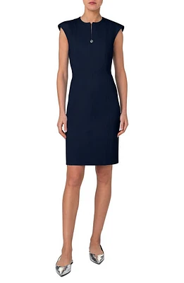 Akris punto Cap Sleeve Jersey Sheath Dress Ink at Nordstrom,