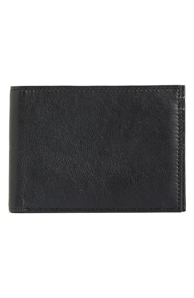 Bosca ID Passcase Wallet in Black Nappa Vitello at Nordstrom