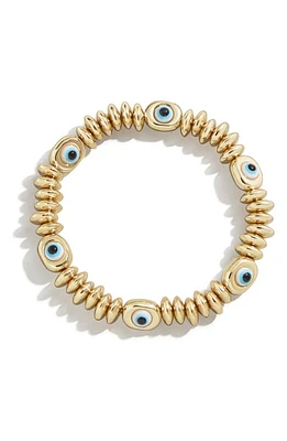 BaubleBar Evil Eye Stretch Bracelet in Gold at Nordstrom