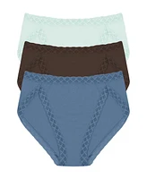 Natori Bliss Cotton French Cut Brief 3-Pack in French Roast 3-Pack at Nordstrom