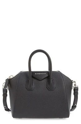 Givenchy Mini Antigona Sugar Leather Satchel in Black at Nordstrom