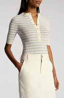 A. L.C. Fisher Stripe Rib Cotton Blend Top at Nordstrom,