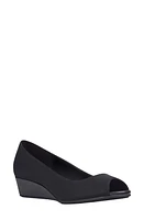 Bandolino Peep Toe Wedge Pump Fabric at Nordstrom,