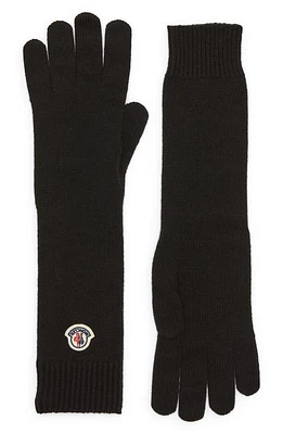 Moncler Wool & Cashmere Knit Long Gloves in Black at Nordstrom