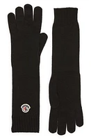 Moncler Wool & Cashmere Knit Long Gloves in Black at Nordstrom