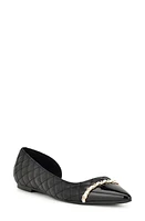 Nine West Breza Half d'Orsay Pointed Cap Toe Flat at Nordstrom,