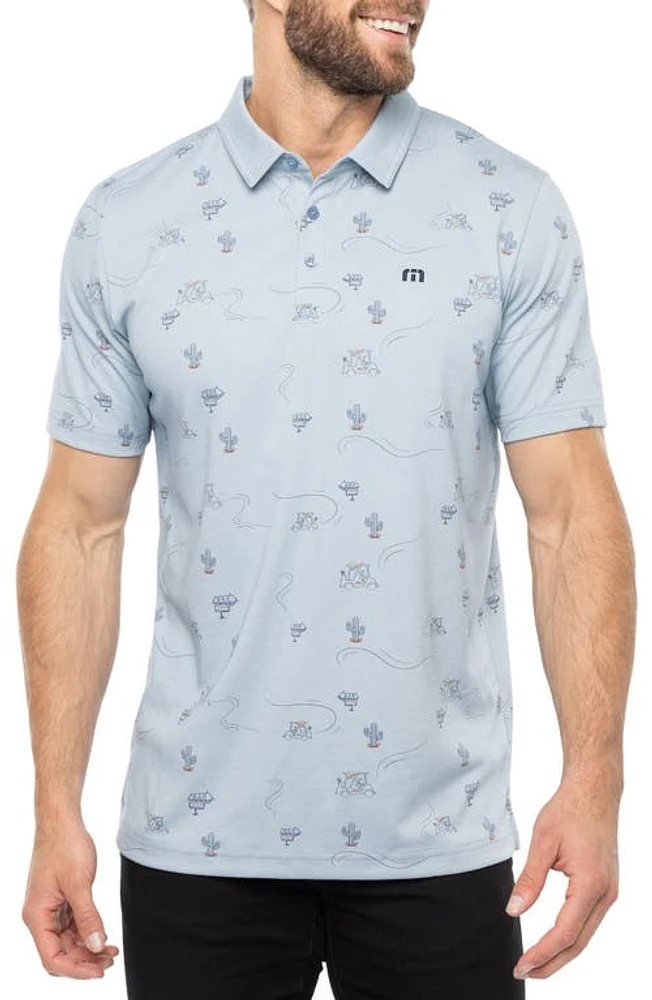 TravisMathew Perks of the Job Polo Heather Ash Blue at Nordstrom,