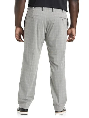 Oak Hill by DXL Waist-Relaxer Plaid Dress Pants Grey at Nordstrom, X