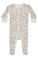 QUINCY MAE Meadow Organic Cotton Footie Ivory at Nordstrom, M