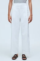 Madewell Pull-On Straight Leg Crop Pants Eyelet White at Nordstrom,