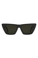 Electric Noli 50mm Polarized Cat Eye Sunglasses in Gloss Black/Grey Polar at Nordstrom