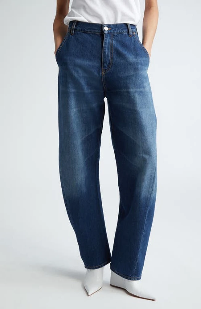 Victoria Beckham Twisted Seam Slouchy Jeans in Dark Vintage Wash at Nordstrom, Size 30