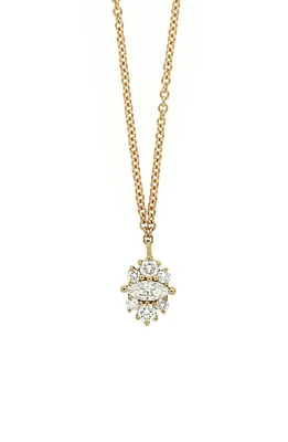 Bony Levy Getty Diamond Crown Cluster Pendant Necklace in 18K Yellow Gold at Nordstrom