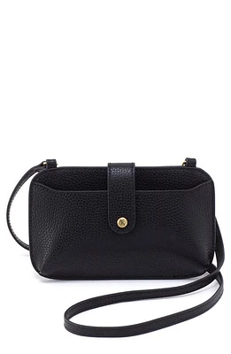 HOBO Vida Leather Phone Crossbody Bag in Black Biscuit at Nordstrom