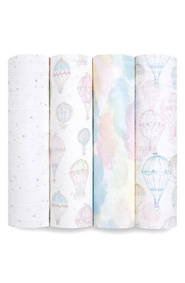 aden + anais 4-Pack Classic Swaddling Cloths in Above The Clouds Pink at Nordstrom