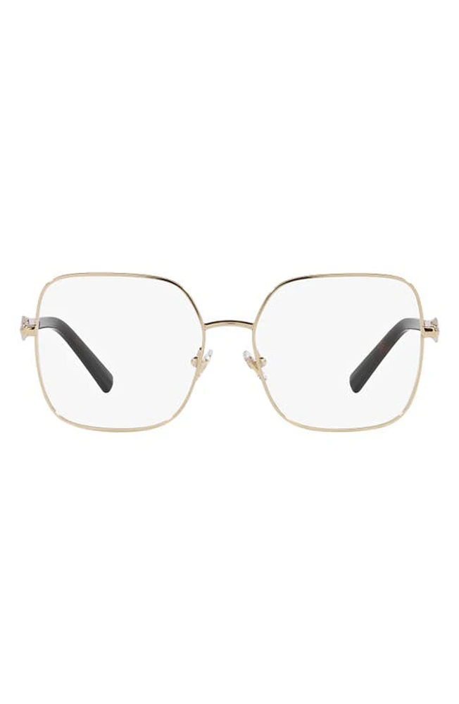 Tiffany & Co. 54mm Square Optical Glasses in Pale Gold at Nordstrom