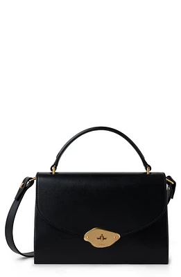 Mulberry Lana High Gloss Leather Top Handle Bag in Black at Nordstrom